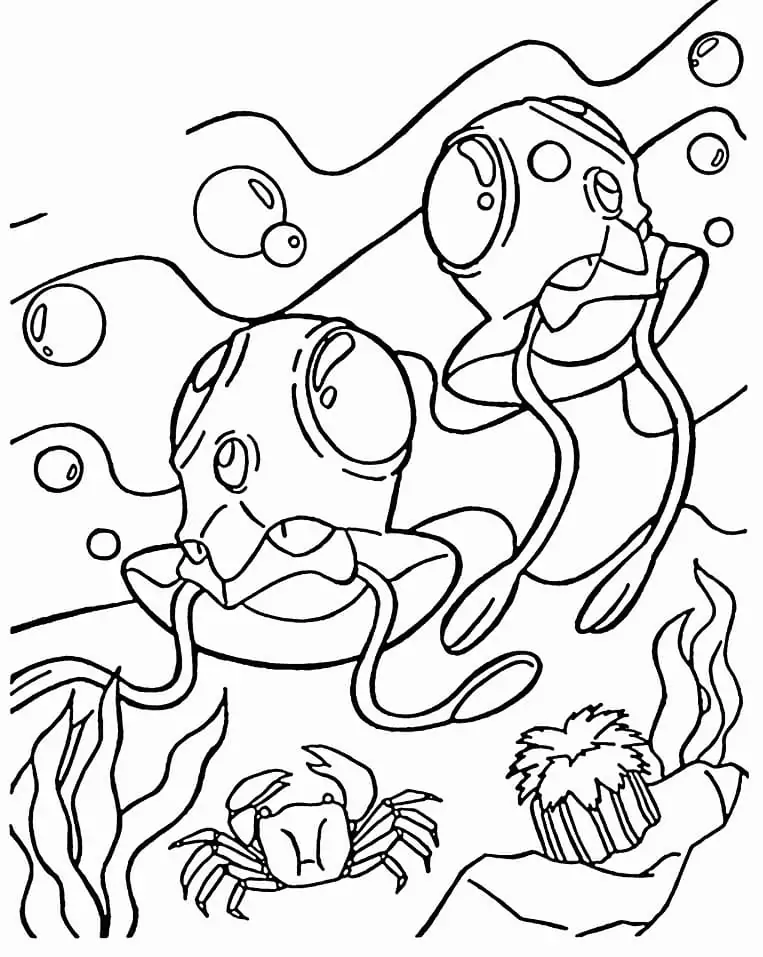 tentacool coloring page pokemon