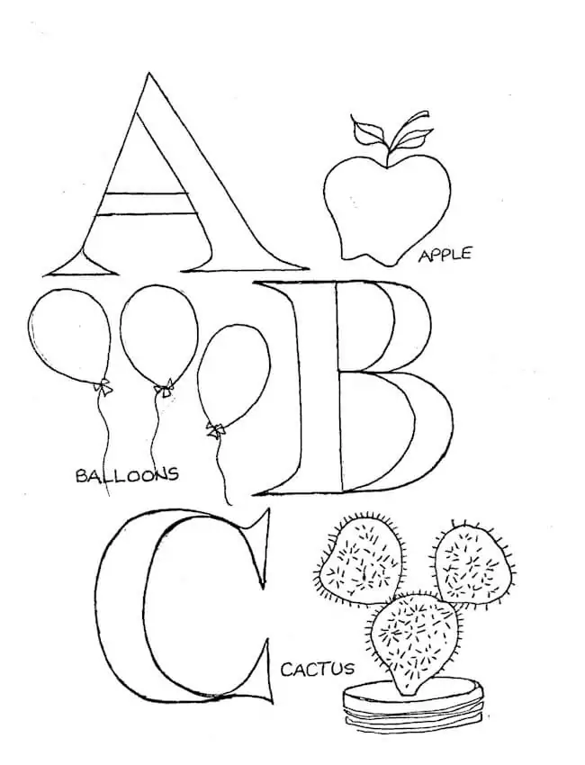 Things With ABC Coloring Page Free Printable Coloring Pages For Kids