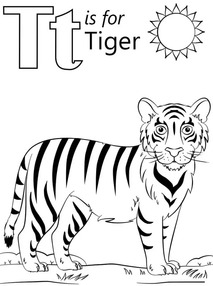 Tiger Letter T