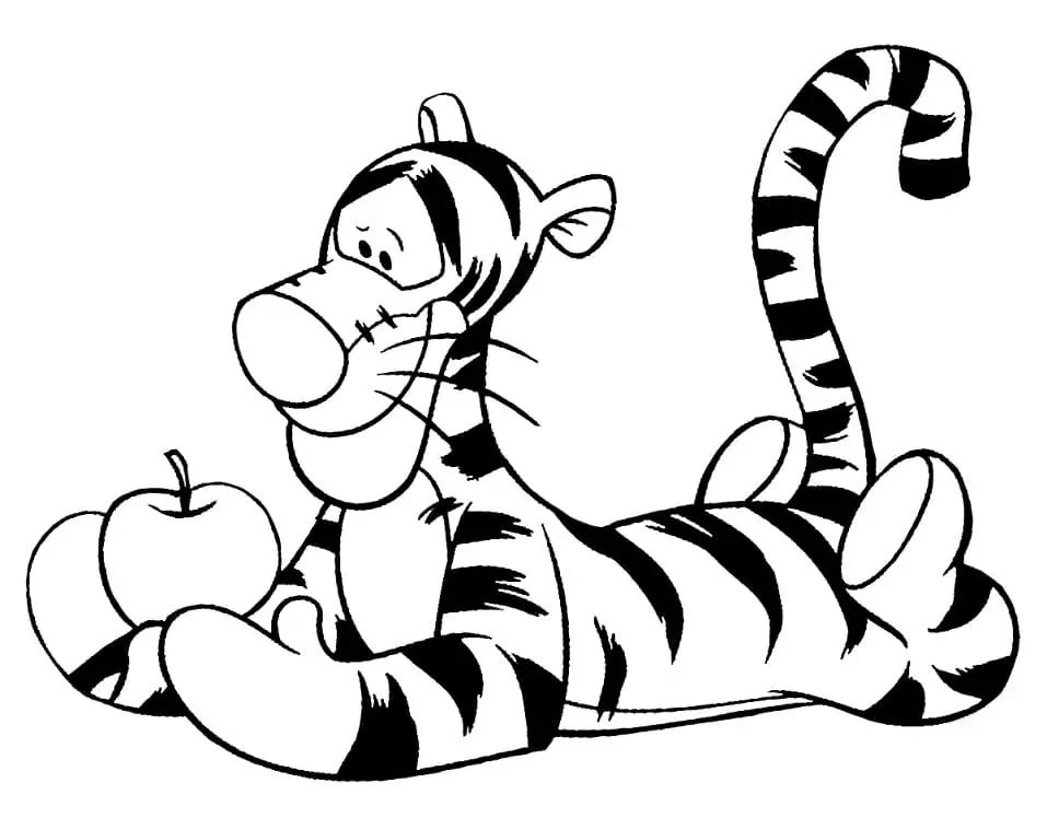 Tigger with an Apple