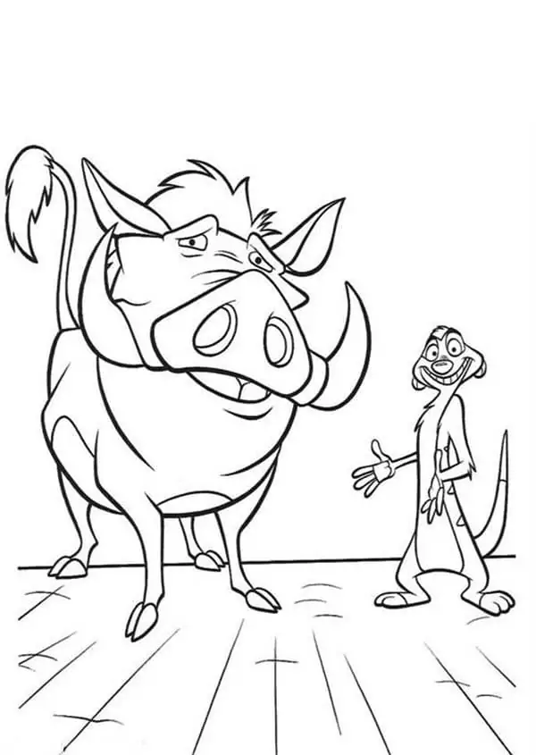 Timon and Pumbaa Smiling