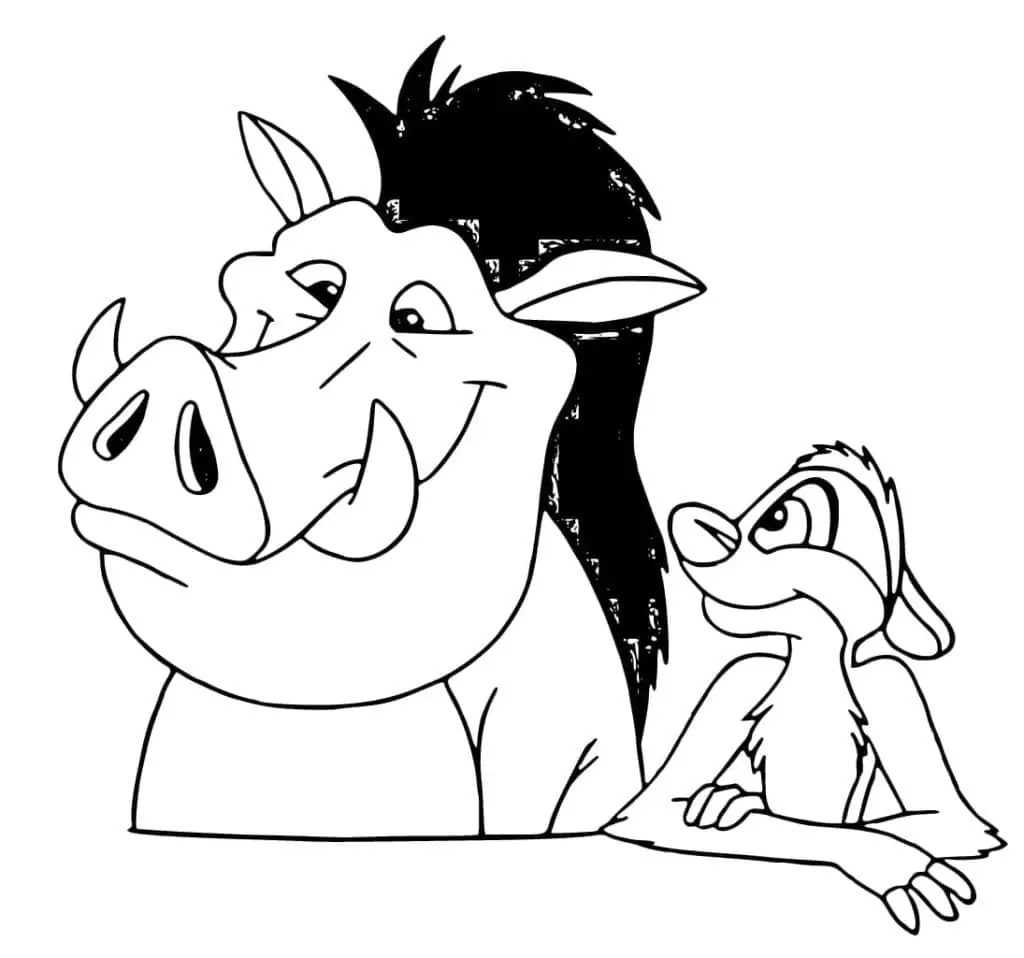 Timon with Pumbaa