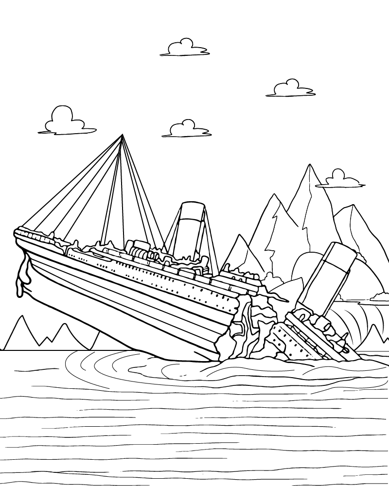 Titanic coloring page-01