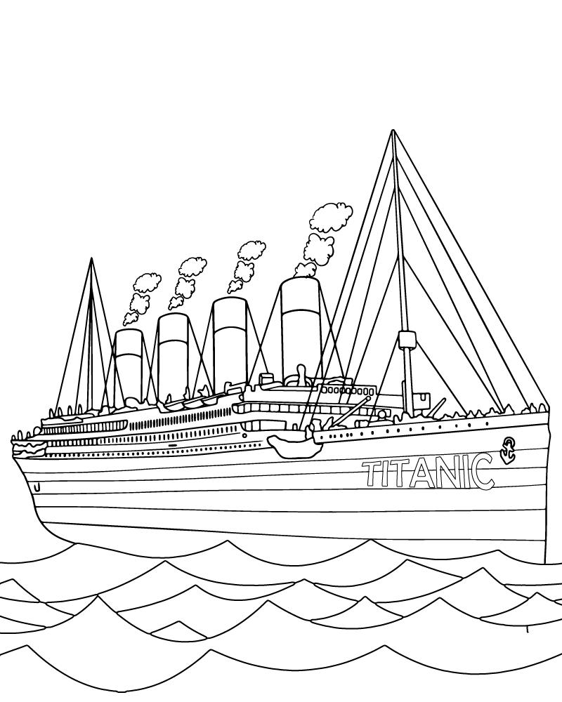 Titanic coloring page-02