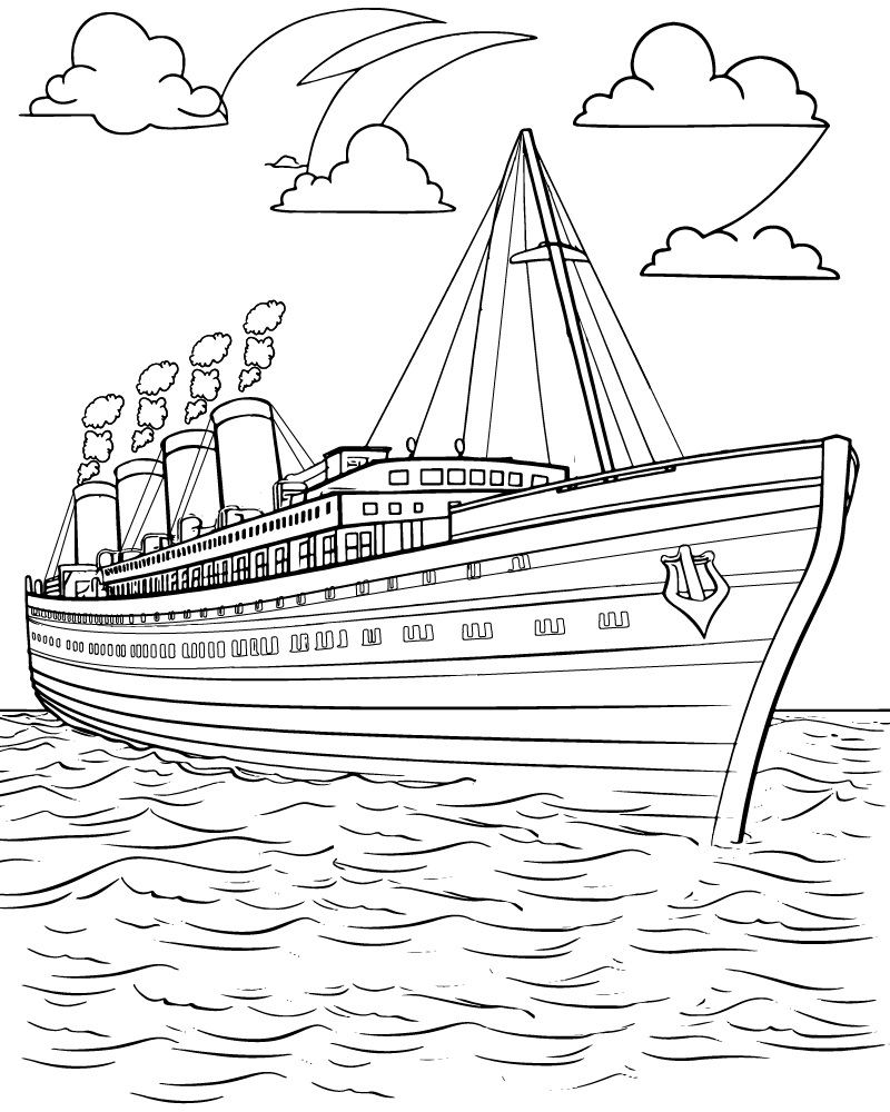 Titanic coloring page-03