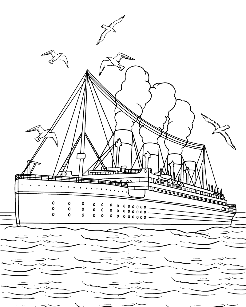 Titanic coloring page-05