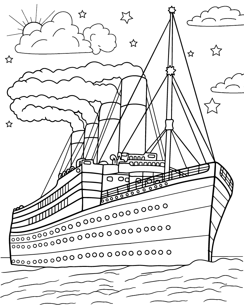 Titanic coloring page-06