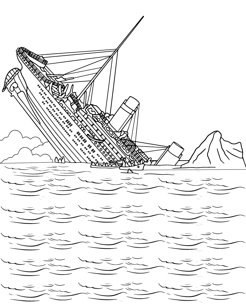 Titanic coloring page-07