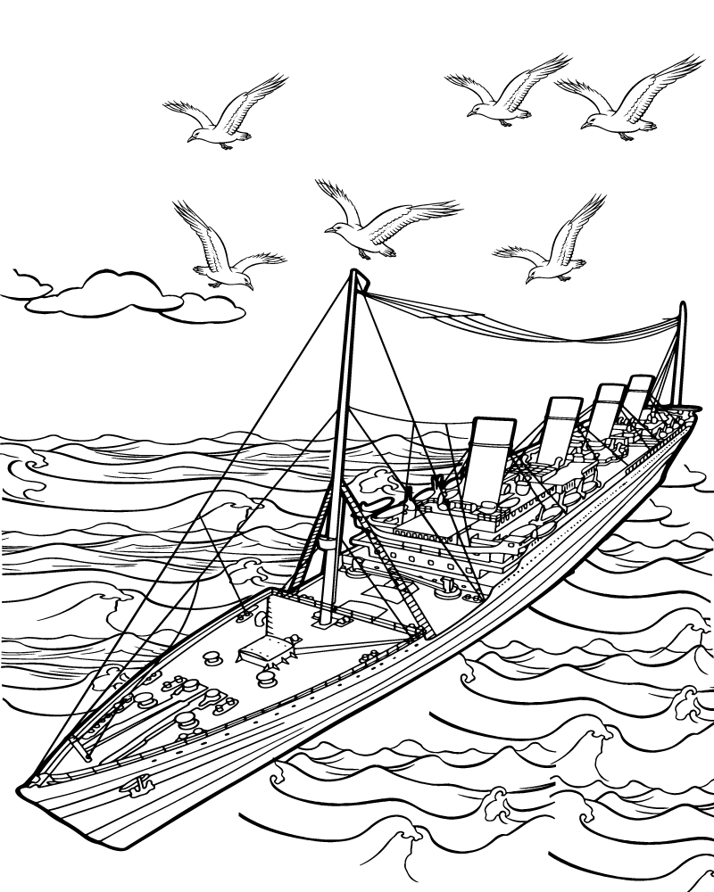 Titanic coloring page-08
