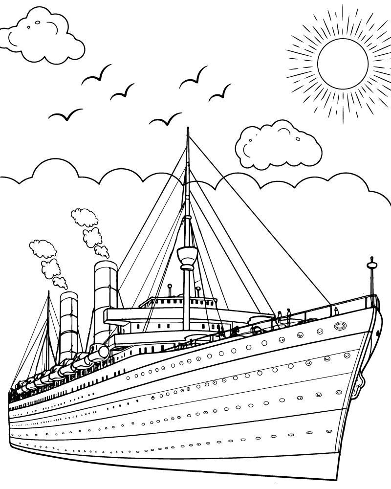 Titanic coloring page-09
