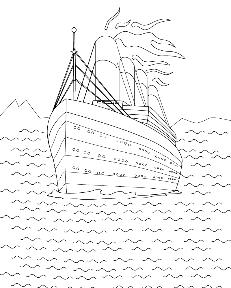 Titanic coloring page-10