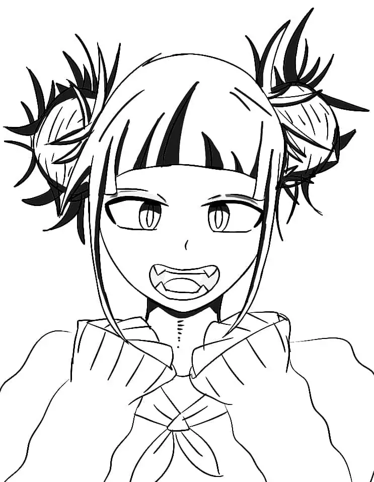 Chibi Toga Himiko Coloring Page - Free Printable Coloring Pages for Kids