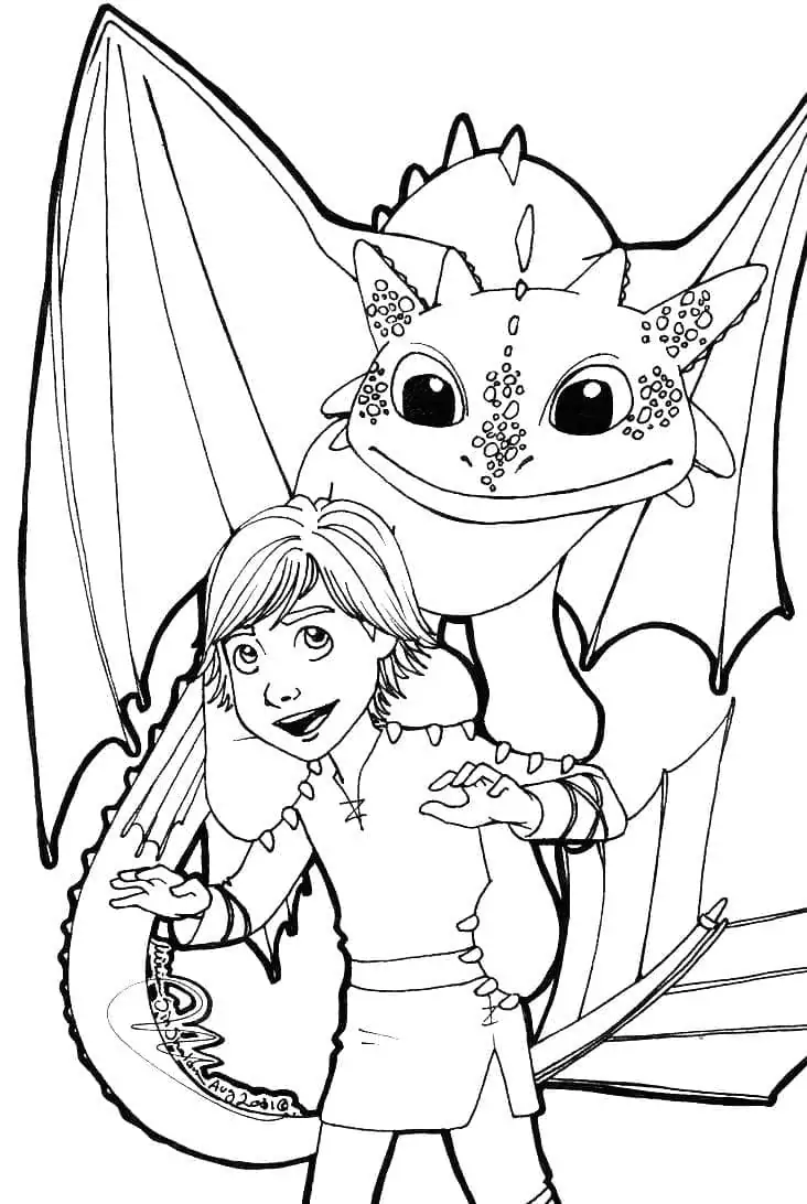 Toothless and Little Hiccup