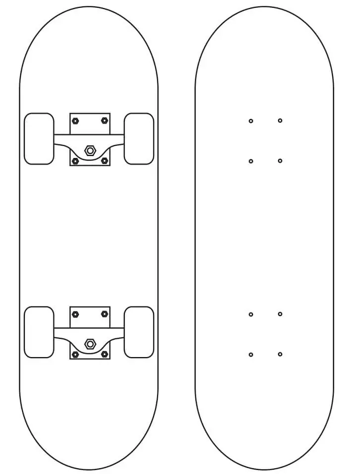 Top and Bottom Skateboard