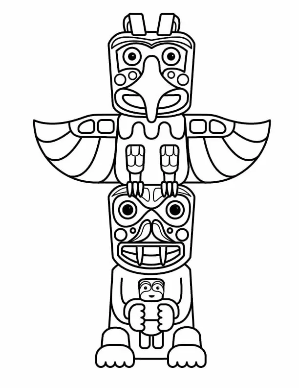Totem Coloring Page - Free Printable Coloring Pages for Kids