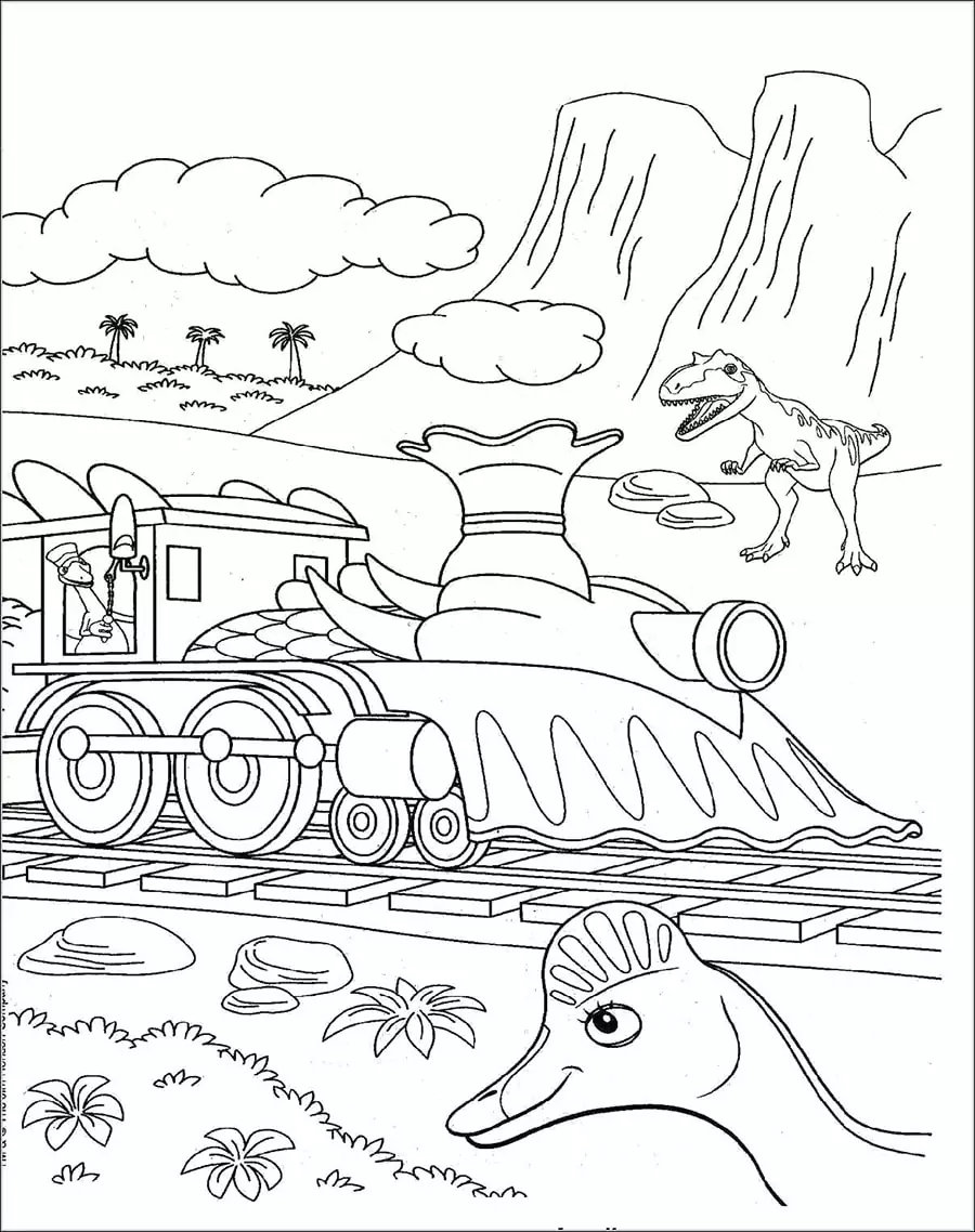 Train with Dinosaur