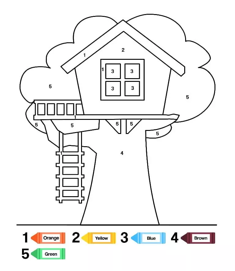 Treehouse Color by Number