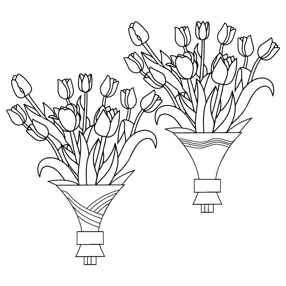 Tulip coloring page-08