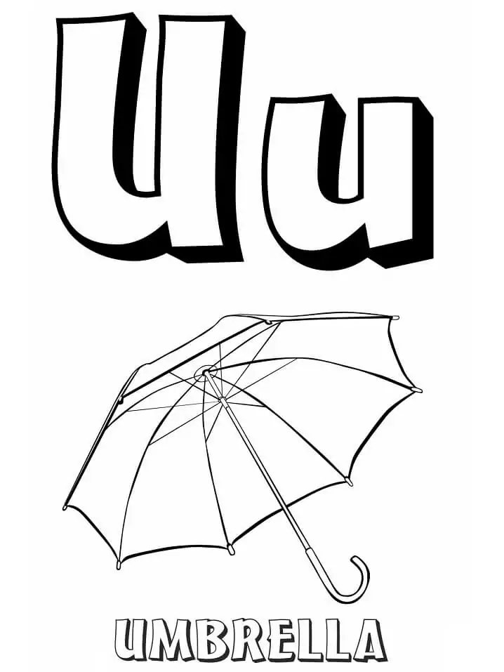 Umbrella Letter U 1