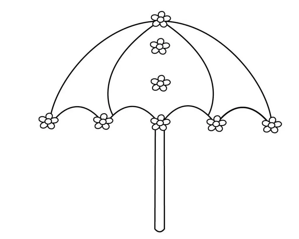 Umbrella with Flowers