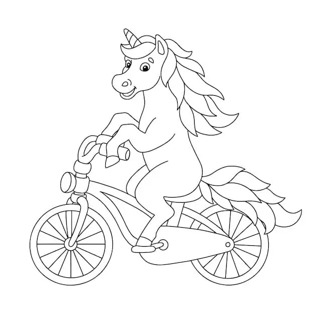 Unicorn on Bicycle