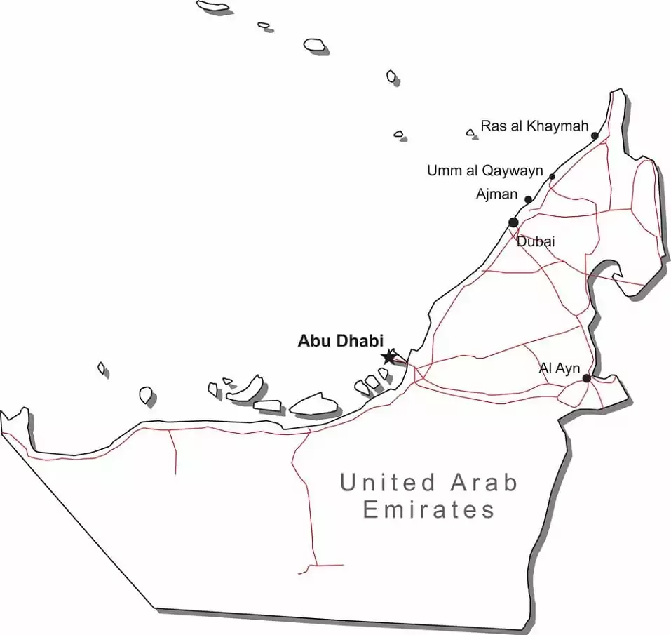 Vereinigte Arabische Emirate Karte