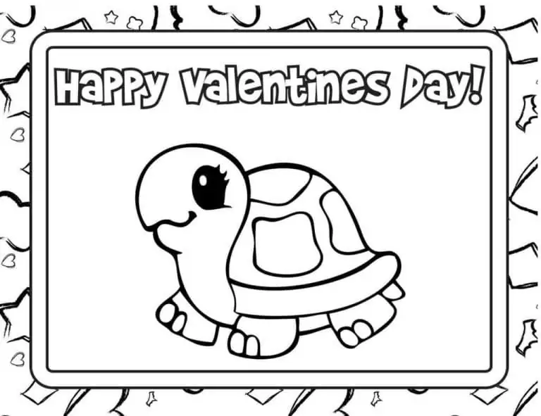 Valentine Card with Turtle