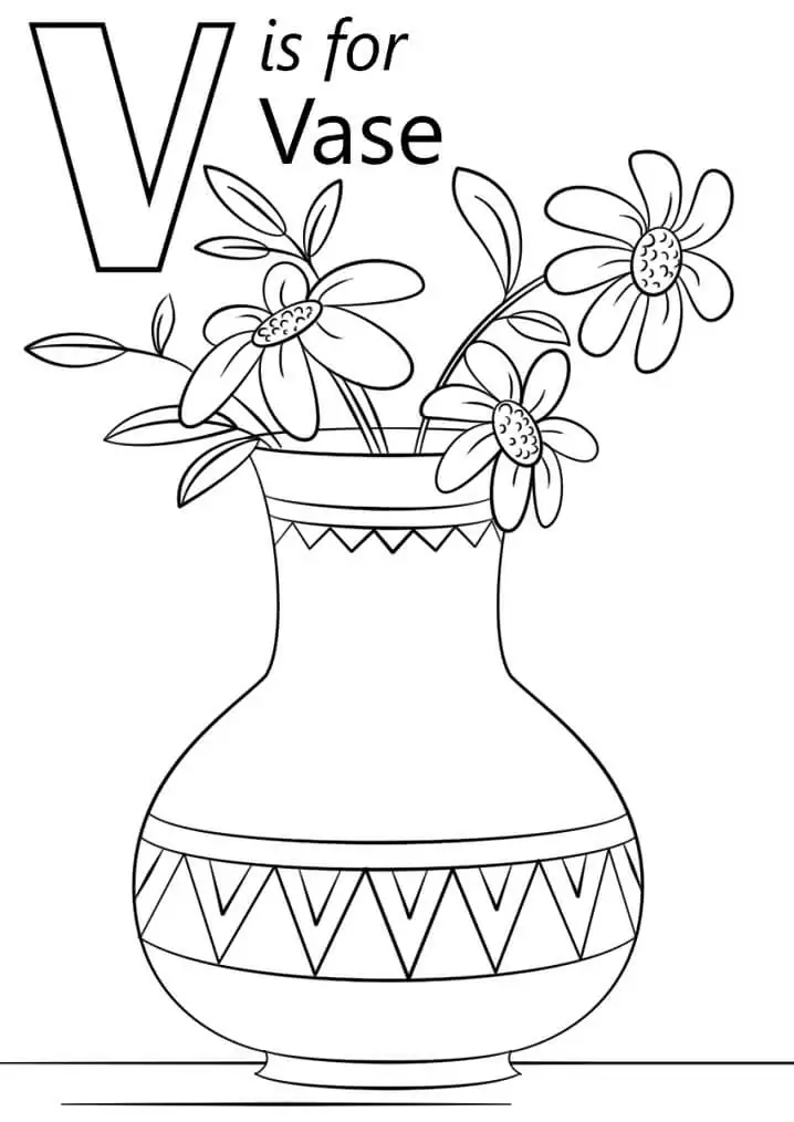 Vase Letter V