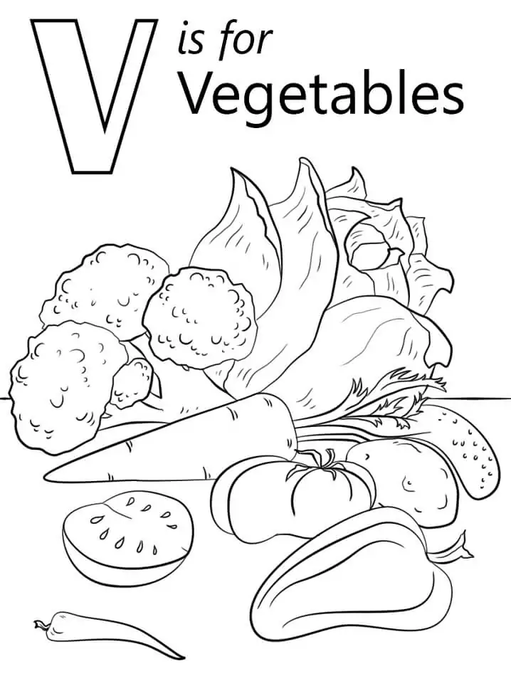 Vegetables Letter V