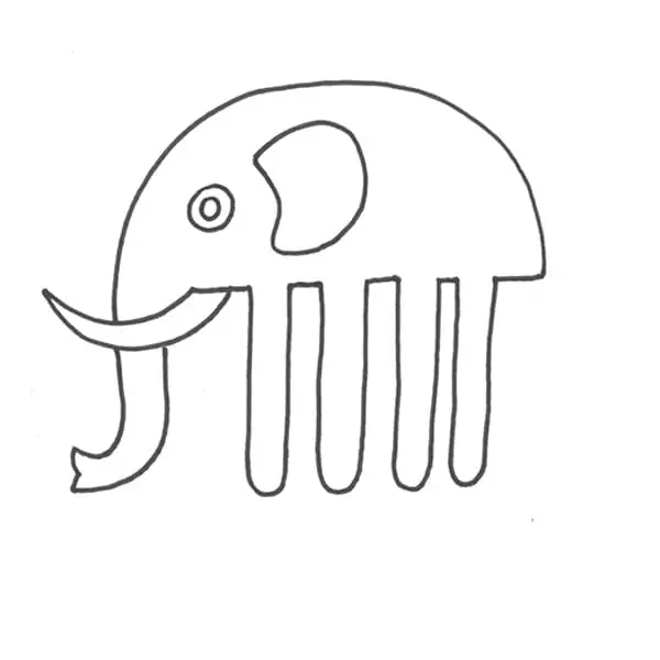 Sehr einfacher Elefant