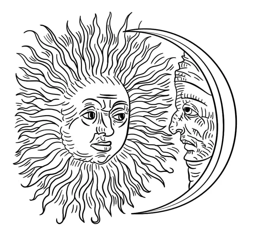 Vintage Sun And Moon