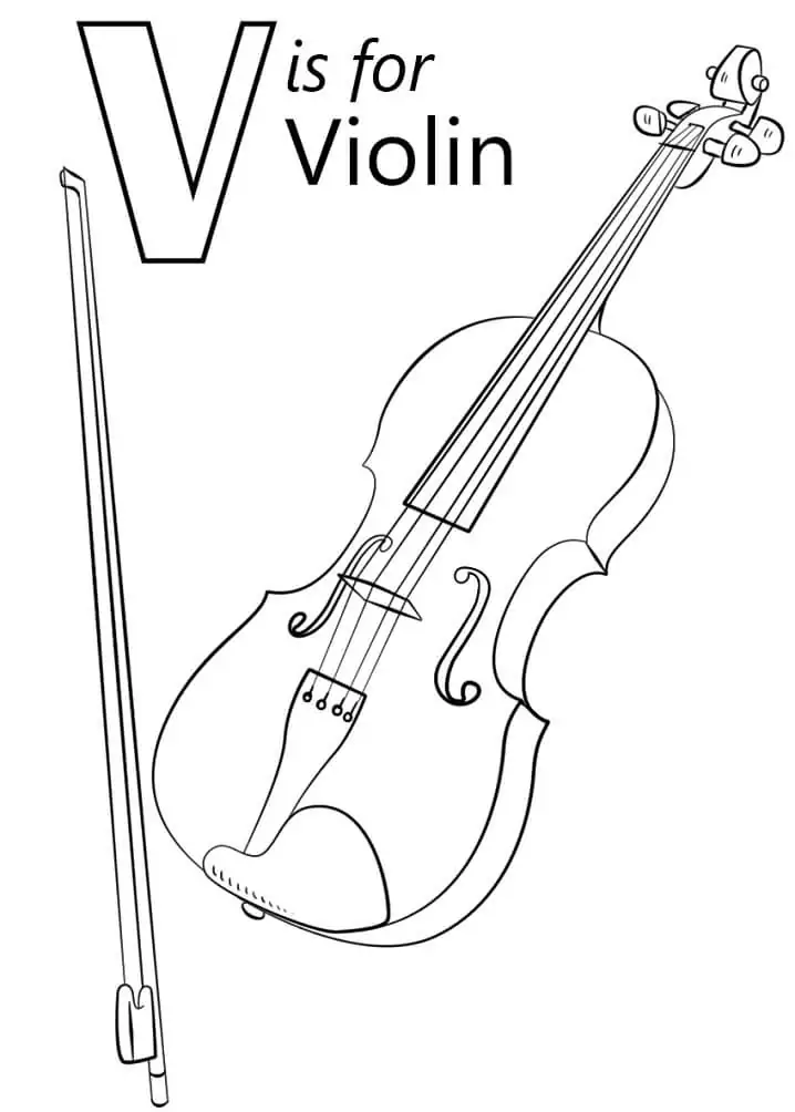 Violine Buchstabe V