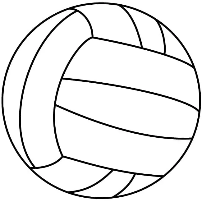 Volleyball Ball Coloring Page - Free Printable Coloring Pages for Kids