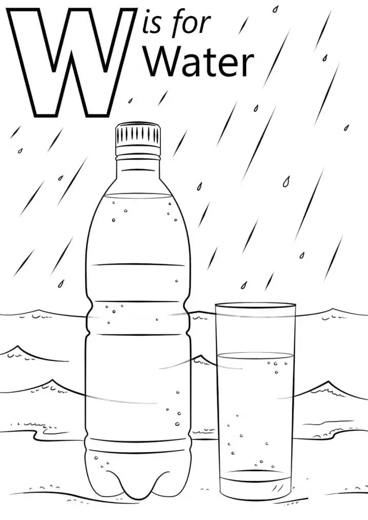 Water Letter W