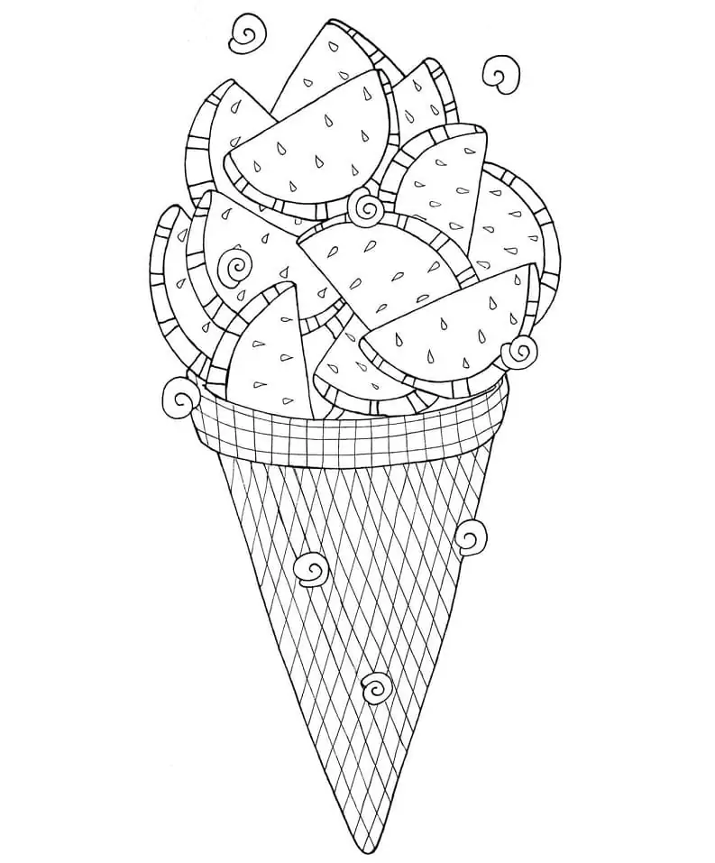 Ice Cream 10 Coloring Page - Free Printable Coloring Pages for Kids