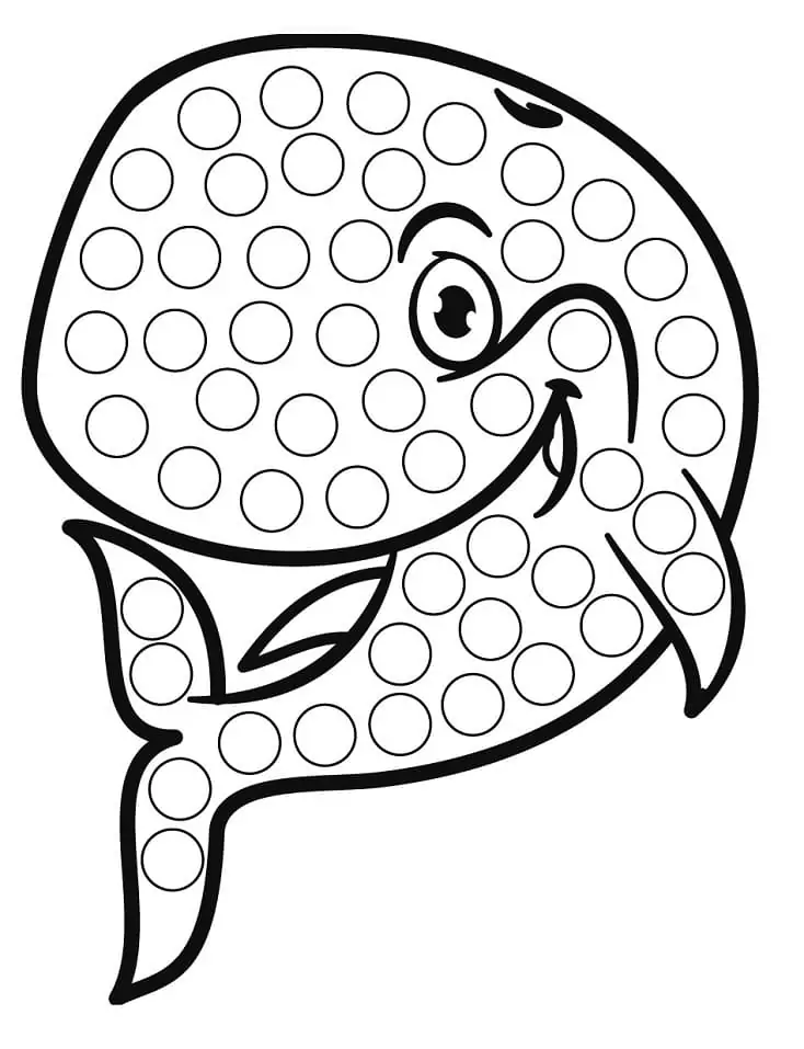 Whale Dot Marker - Coloring Pages