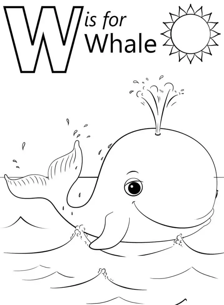 Whale Letter W