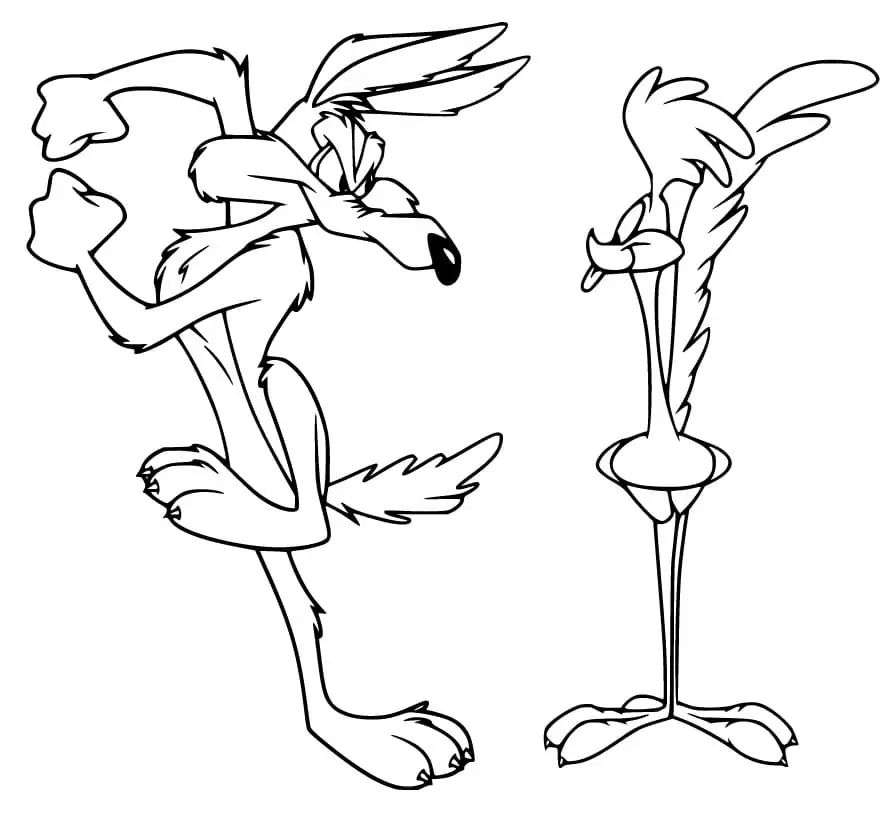 Wile E Coyote with Road Runner