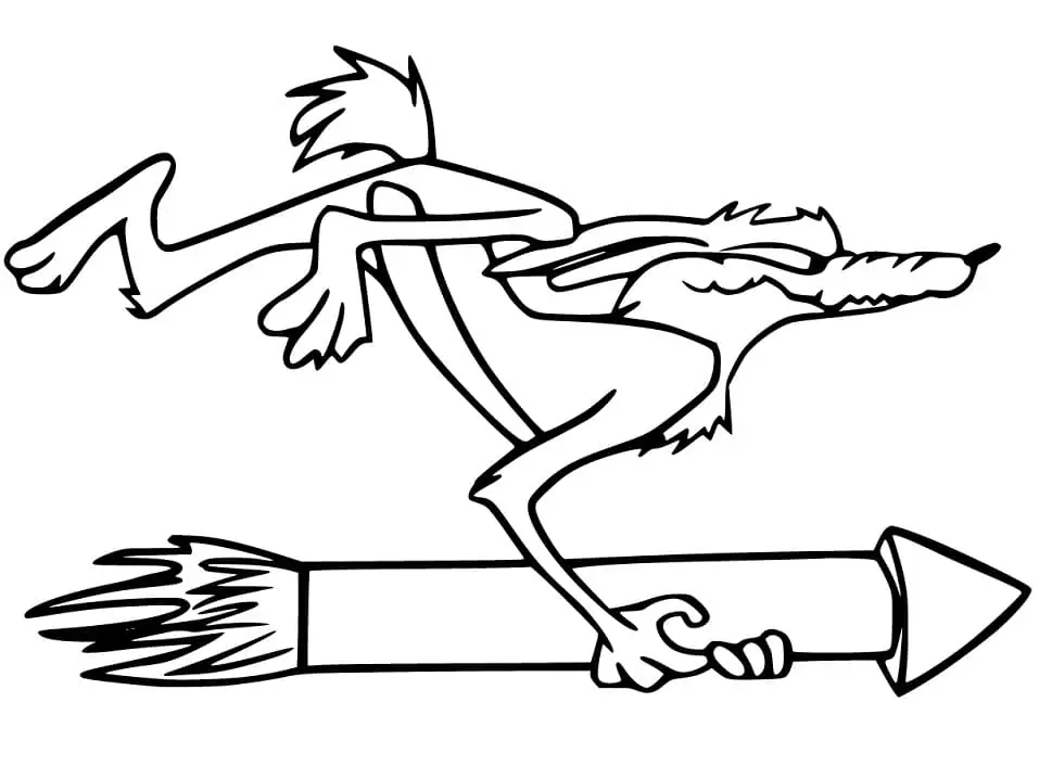 Wile E Coyote with Rocket