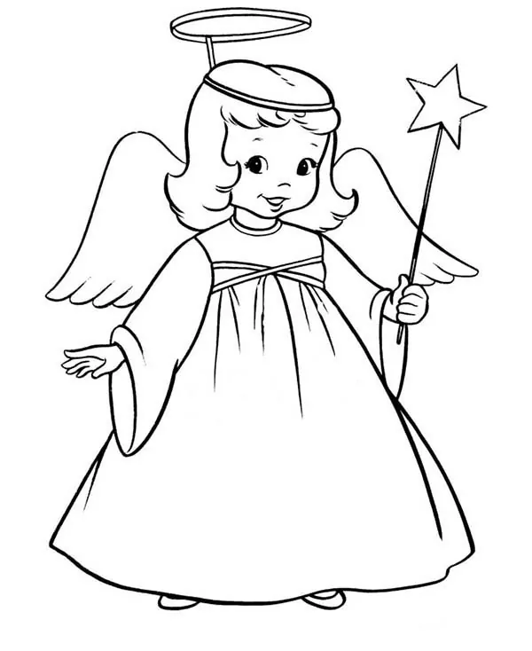 Wingled Angel with Magic Wand