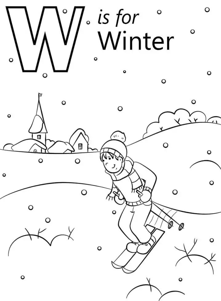 Winter Letter W