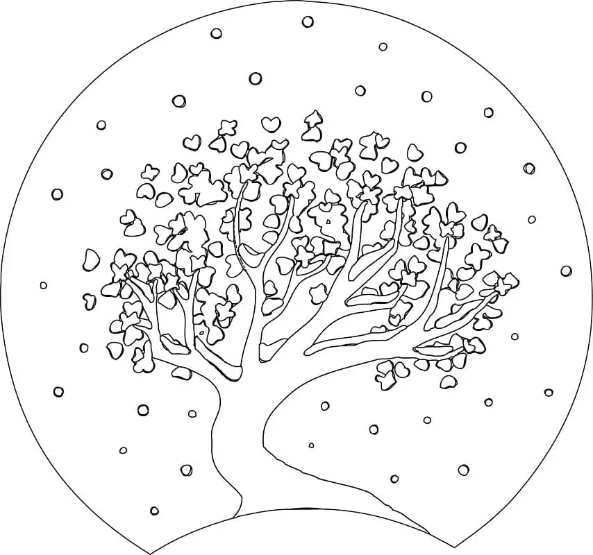 Winter Tree in Snow Globe