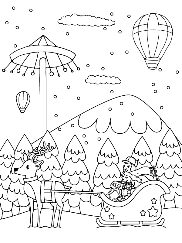 Impeccable Winter Wonderland coloring page