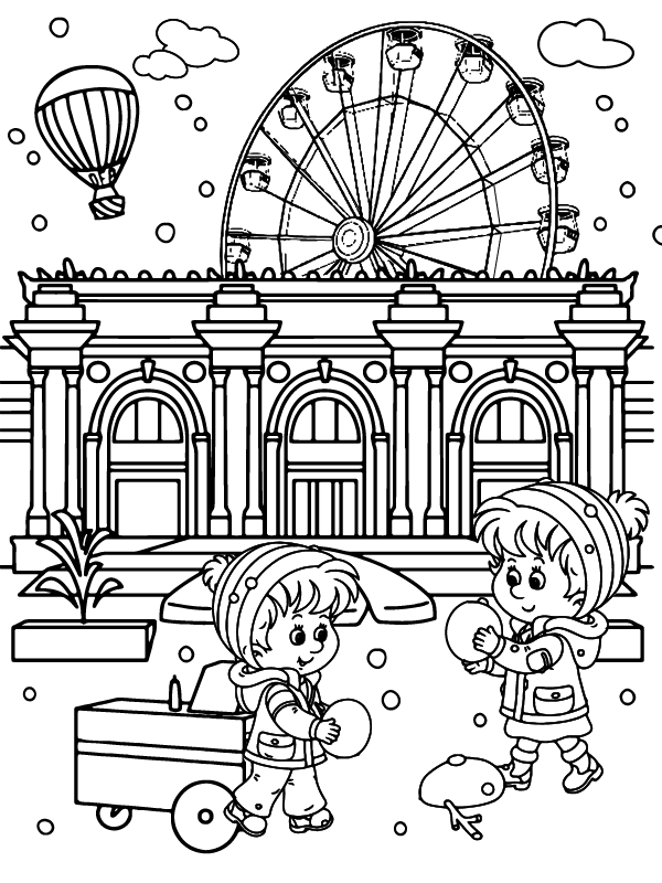 Complete Winter Wonderland coloring page