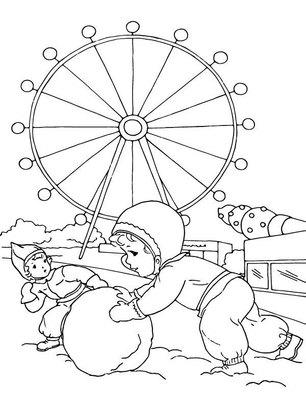 Immaculate Winter Wonderland coloring page