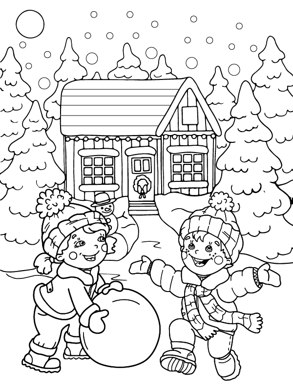 Peerless Winter Wonderland coloring page