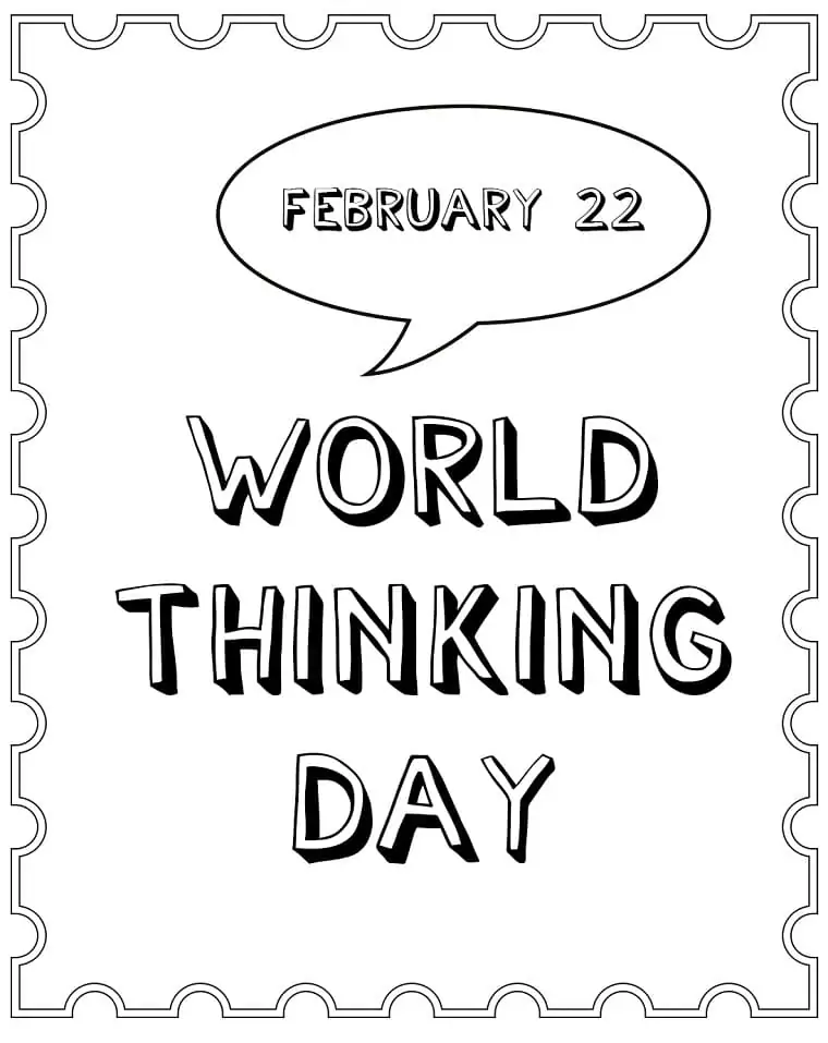 World Thinking Day to Color