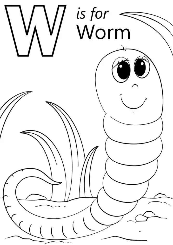Worm Letter W