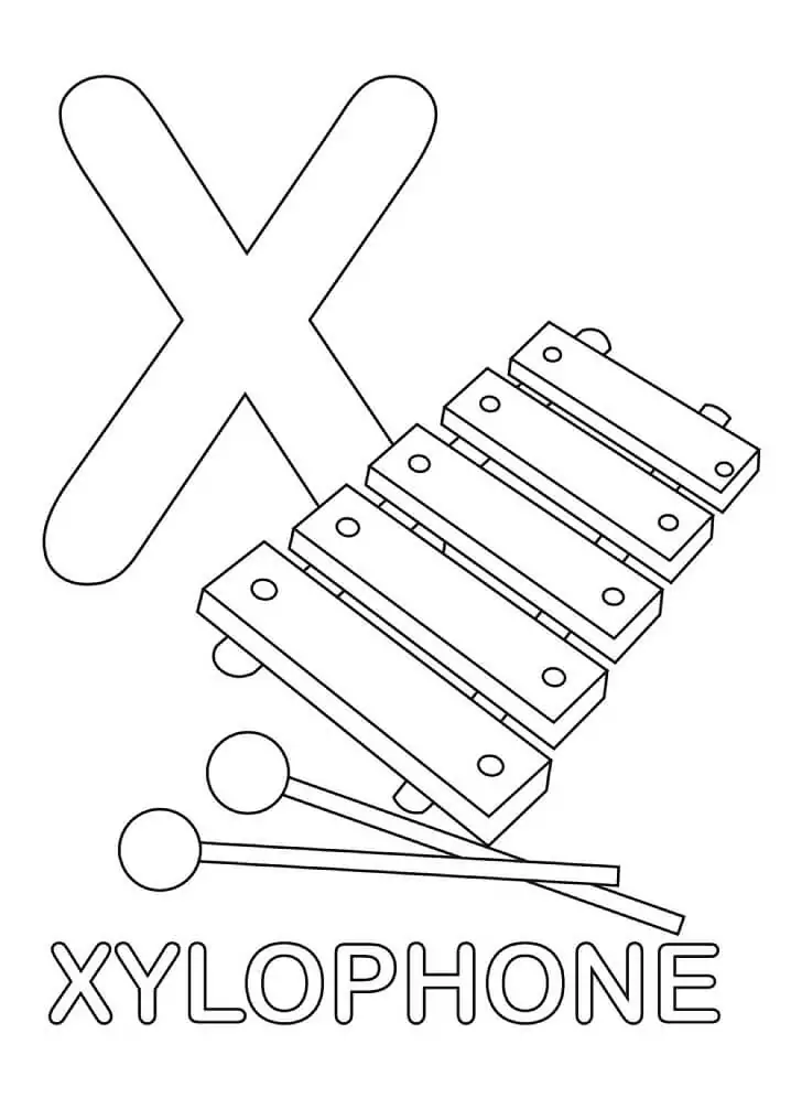 Letter X 3 - Coloring Pages