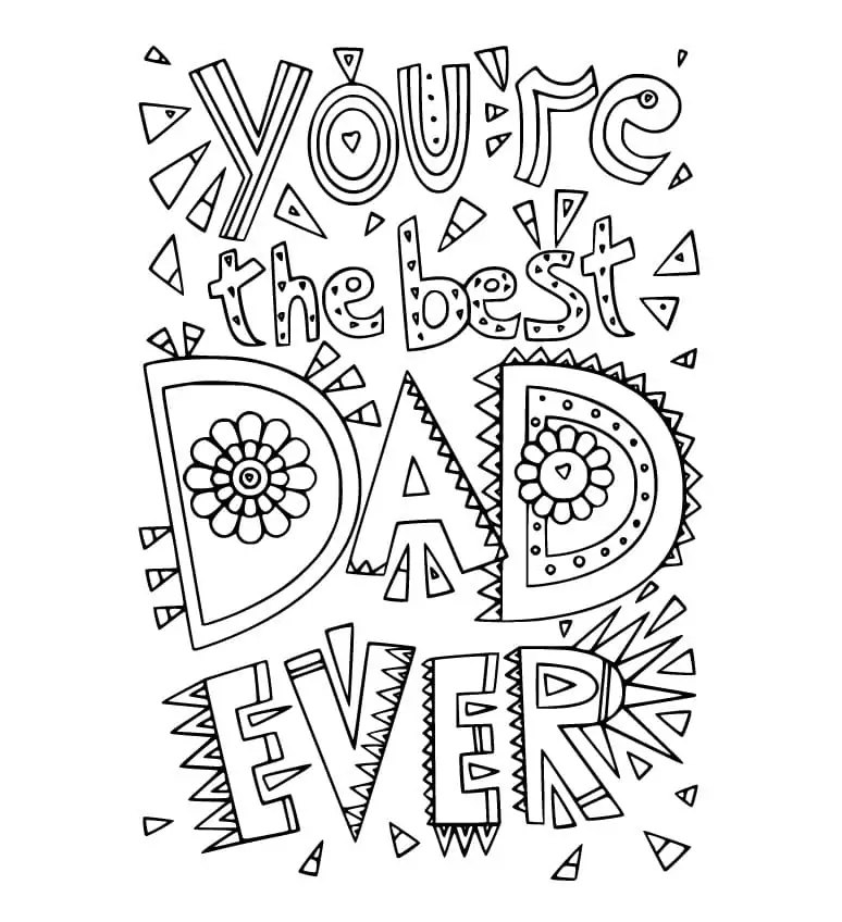 You are the Best Dad Ever Coloring Page - Free Printable Coloring Pages ...